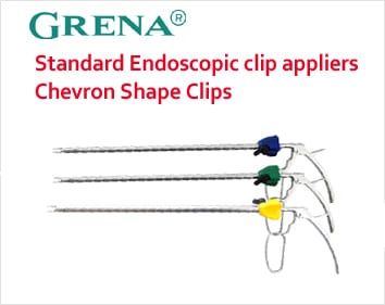 Standard Endoscopic Appliers for Chevron Shape Clips
