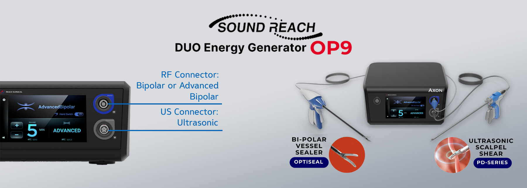 Sound Reach OP9 Bipolar Vessel Sealer and ultrasonic scalpel